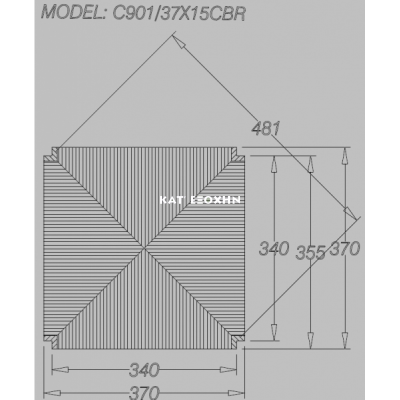 Ψάθα για καρέκλα καφενείου 37Χ37 με κόψιμο 1,5εκ