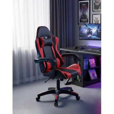 Καρέκλα γραφείου gaming BF3691 PU μαύρο-κόκκινο 60x59x108-118