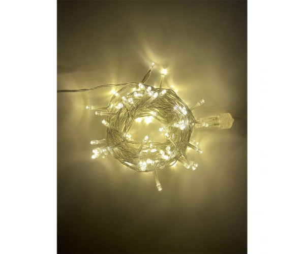 Χριστουγεννιάτικα φωτάκια led 300L σε θερμό λευκό χρώμα με 8 προγράμματα λειτουργίας (διάφανο καλώδιο)