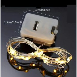 Χριστουγεννιάτικα φωτάκια led 20L copper (σύρμα) σε θερμό λευκό χρώμα (10τεμ.)