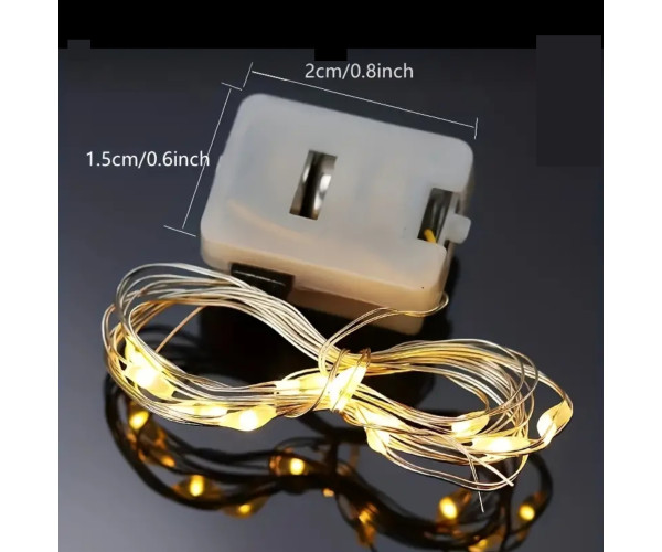 Χριστουγεννιάτικα φωτάκια led 20L copper (σύρμα) σε θερμό λευκό χρώμα (10τεμ.)