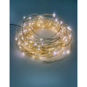 Χριστουγεννιάτικα φωτάκια led 200L copper (σύρμα) σε θερμό λευκό χρώμα