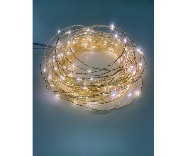 Χριστουγεννιάτικα φωτάκια led 200L copper (σύρμα) σε θερμό λευκό χρώμα