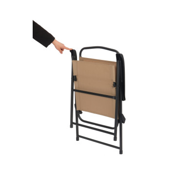 GINA πτυσσόμενη μεταλλική πολυθρόνα με pvc 49x53x87 