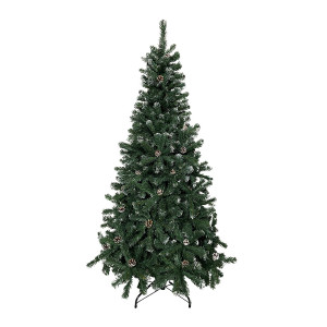 Χριστουγεννιάτικο δέντρο σε παραδοσιακή γραμμή χιονισμένο (painted snow) με κουκουνάρια ύψους 1,80m