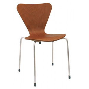 ALFA καρέκλα μεταλλική χρωμίου σε ξύλο ΚΕΡΑΣΙ, 45x56x83