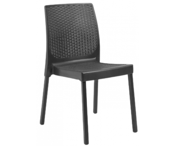 NAPOLI-C καρέκλα κήπου polypropylene ΑΝΘΡΑΚΙ, 44x50x82