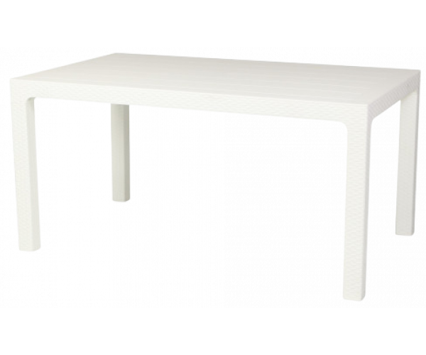 ARIZONA τραπέζι κήπου polypropylene ΛΕΥΚΟ, 90x150xh75