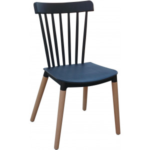 LOOK-PP καρέκλα polypropylene ΜΑΥΡΟ, 43x53x83