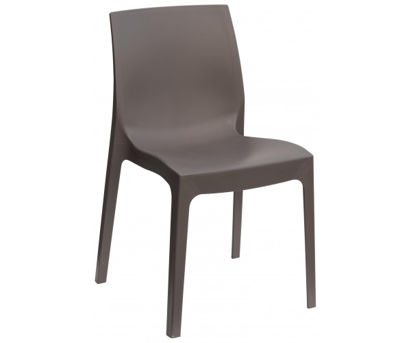 ROME καρέκλα polypropylene ματ ΜΟΚΑ (καφέ), 54x52x81