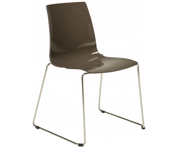 LOLLIPOP SLITTA καρέκλα polycarbonate gloss ΜΟΚΑ, 48x54x87