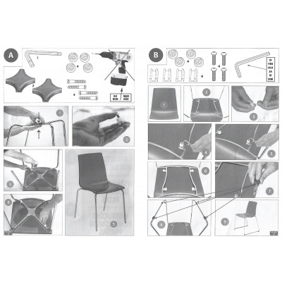 LOLLIPOP-4P καρέκλα polycarbonate διαφ. ΚΟΚΚΙΝΟ, 42x46x87