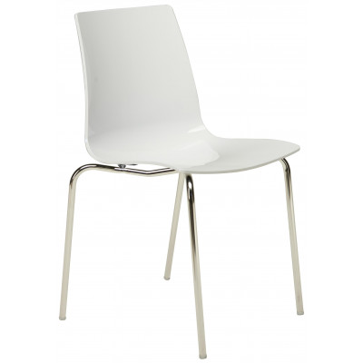 LOLLIPOP-4P καρέκλα polycarbonate gloss ΛΕΥΚΟ, 42x46x87