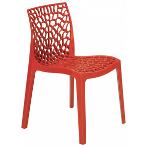 GRUVYER καρέκλα polypropylene higlopp ΚΟΚΚΙΝΟ, 53x54x81