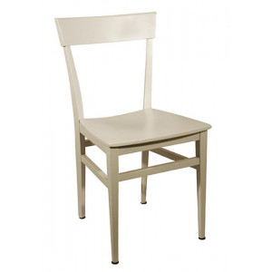 MILANO καρέκλα ξύλινη ΛΑΚΑ ΛΕΥΚΗ, 43x51x84