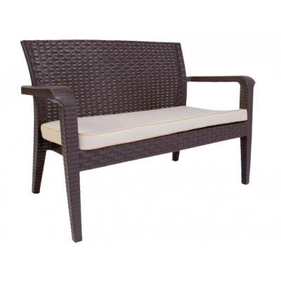 ALASKA-Κ καναπές από σετ κήπου polypropylene ΚΑΦΕ, 125x62x81 