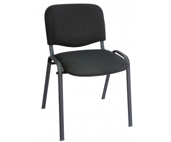 ISO καρέκλα επισκέπτη σκελετός ΜΑΥΡΟΣ κάθισμα ΥΦΑΣΜΑ ΜΑΥΡΟ, 53x42xΗ80