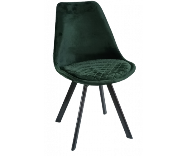 BERG-FA-METAL καρέκλα μεταλλική ΜΑΥΡΗ με ταπετσαρία ύφασμα ΚΥΠΑΡΙΣΣΙ, 48x65x83