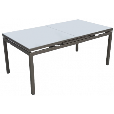 SANI τραπέζι κήπου αλουμινίου ΜΟΚΑ, 100x180(+90)xh75