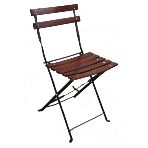 TRADITIONAL-C-WOOD καρέκλα κήπου μεταλλική με ξύλο, 42x46xH82