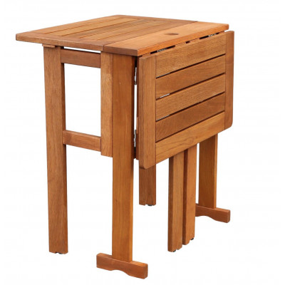 ISABELLA τραπέζι κήπου ξύλινο ΜΕΛΙ, 60x80xH73