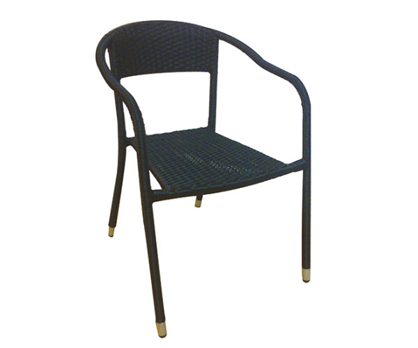 BORA πολυθρόνα κήπου μεταλλική wicker ΜΑΥΡΟ, 52x54xH80 BORA πολυθρόνα κήπου μεταλλική wicker ΜΑΥΡΟ, 52x54xH80