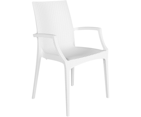 BISTROT-A πολυθρόνα κήπου polypropylene ΛΕΥΚΟ, 57x54xΗ89 BISTROT-A πολυθρόνα κήπου polypropylene ΛΕΥΚΟ, 57x54xΗ89