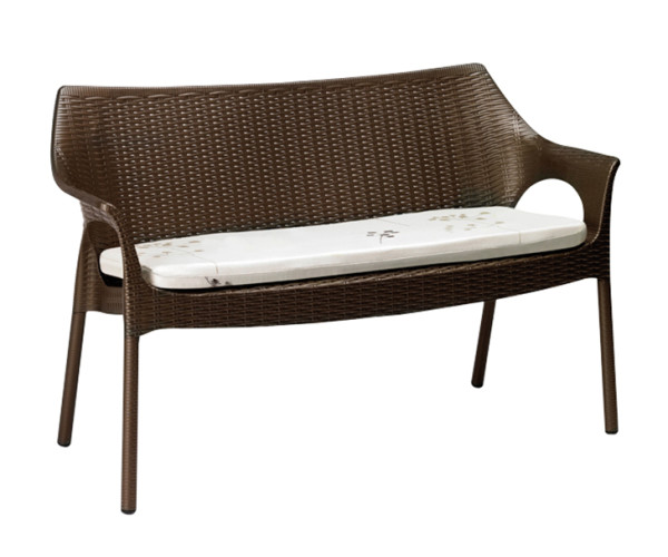 OLYMPO-SOFA καναπές από σετ κήπου polypropylene wicker ΚΑΦΕ, 130x57xH82 OLYMPO-SOFA καναπές από σετ κήπου polypropylene wicker ΚΑΦΕ, 130x57xH82
