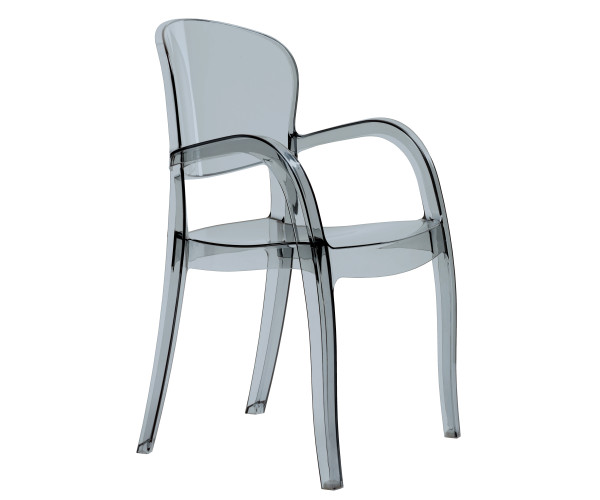 JOKER-PC πολυθρόνα polycarbonate ΔΙΑΦ. ΓΚΡΙ, 55x55x88 JOKER-PC πολυθρόνα polycarbonate ΔΙΑΦ. ΓΚΡΙ, 55x55x88