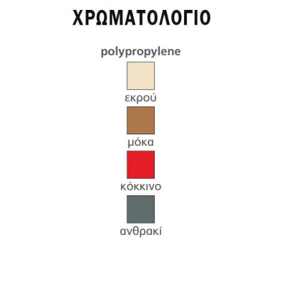 PIU καρέκλα polypropylene ΜΟΚΑ, 53x54x82