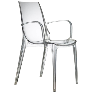 VANITY-A πολυθρόνα polycarbonate ΔΙΑΦΑΝΗ, 57x55x88