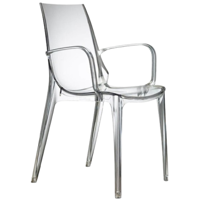 VANITY-A πολυθρόνα polycarbonate ΔΙΑΦΑΝΗ, 57x55x88