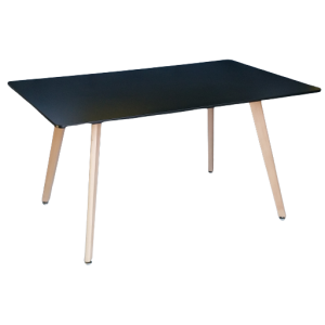 BERT-T τραπέζι ενιαίου χώρου ξύλινo ΜΑΥΡΟ, 90x140xH75