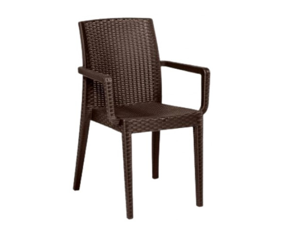 SIENA-A πολυθρόνα κήπου polypropylene ΚΑΦΕ, 54x58x86 SIENA-A πολυθρόνα κήπου polypropylene ΚΑΦΕ, 54x58x86