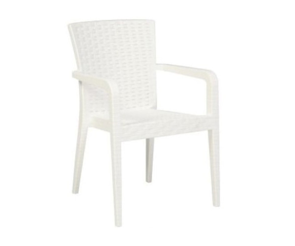 ALBERTA πολυθρόνα κήπου polypropylene ΛΕΥΚΗ, 57x57x87 ALBERTA πολυθρόνα κήπου polypropylene ΛΕΥΚΗ, 57x57x87