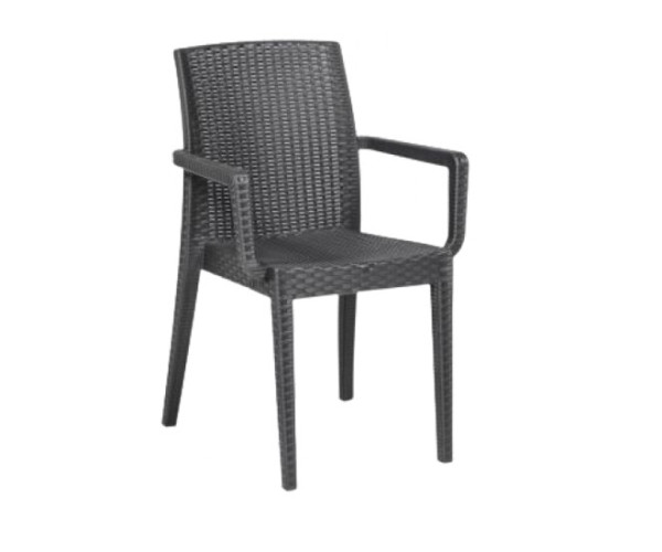 SIENA-A-07297 πολυθρόνα κήπου polypropylene ΑΝΘΡΑΚΙ, 54x58x86 SIENA-A-07297 πολυθρόνα κήπου polypropylene ΑΝΘΡΑΚΙ, 54x58x86