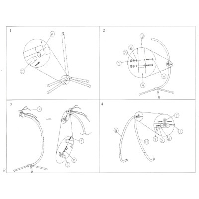 SWING-155 κούνια μεταλλική ΚΑΦΕ, 100x100xH200