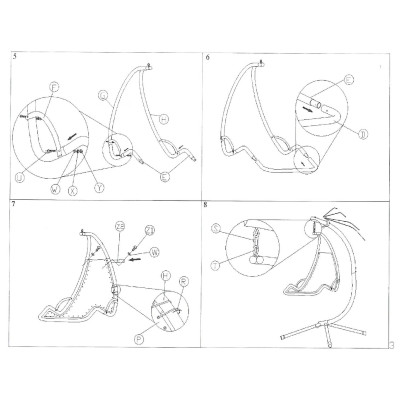 SWING-155 κούνια μεταλλική ΚΑΦΕ, 100x100xH200