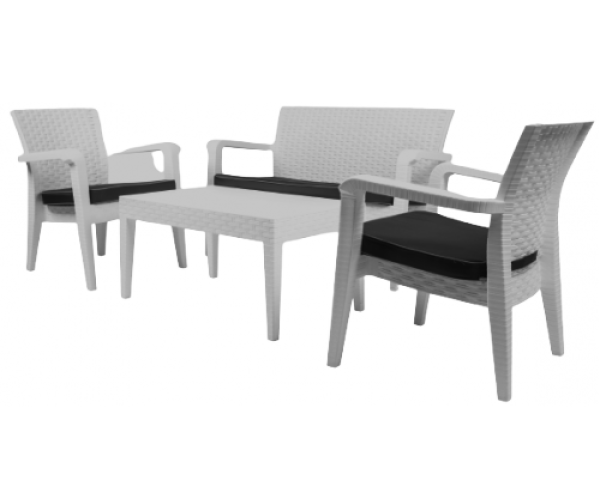 ALASKA-SET σετ κήπου polypropylene ΛΕΥΚΟ, 71x60x81+127x60x81+90x55x45 ALASKA-SET σετ κήπου polypropylene ΛΕΥΚΟ, 71x60x81+127x60x81+90x55x45