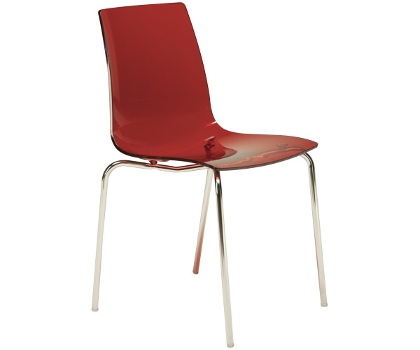 LOLLIPOP-4P καρέκλα polycarbonate διαφ. ΚΟΚΚΙΝΟ, 42x46x87 LOLLIPOP-4P καρέκλα polycarbonate διαφ. ΚΟΚΚΙΝΟ, 42x46x87