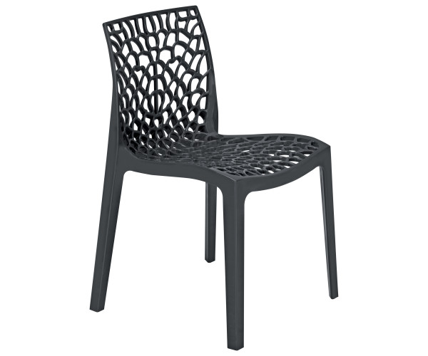 GRUVYER καρέκλα polypropylene higlopp ΑΝΘΡΑΚΙ, 53x54x81