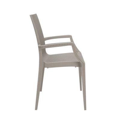 BISTROT-A πολυθρόνα κήπου polypropylene ΜΠΕΖ ΑΝΟΙΚΤΟ, 57x54xΗ89