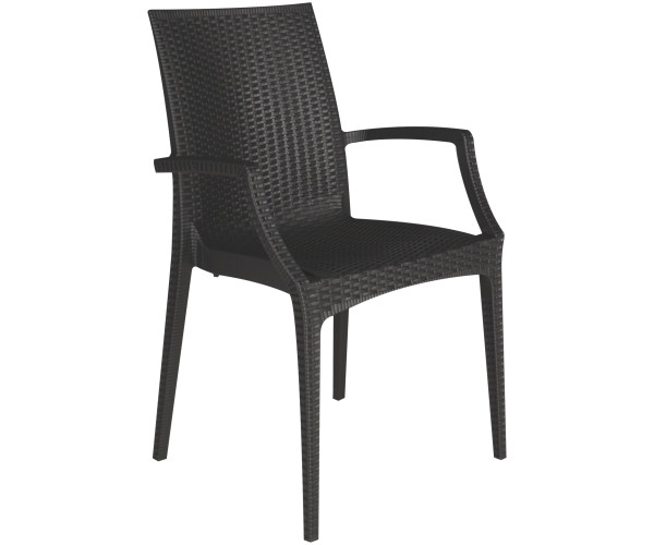 BISTROT-A πολυθρόνα κήπου polypropylene ΑΝΘΡΑΚΙ, 57x54xΗ89 BISTROT-A πολυθρόνα κήπου polypropylene ΑΝΘΡΑΚΙ, 57x54xΗ89