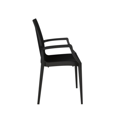 BISTROT-A πολυθρόνα κήπου polypropylene ΑΝΘΡΑΚΙ, 57x54xΗ89