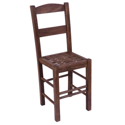 ΣΚΥΡΟΥ-ΜΙΚΡΗ σκελετός ξύλινος με κάθισμα ξύλο πλεκτό σε ΕΜΠΟΤΙΣΜΟΥ ΚΑΡΥΔΙ / 34x40xΗ90