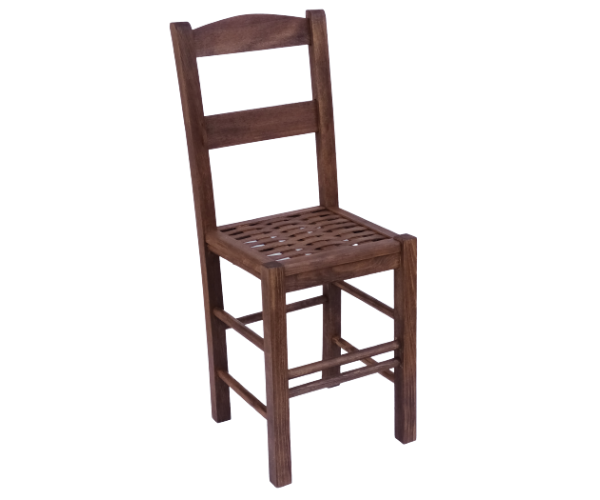 ΣΚΥΡΟΥ-ΜΙΚΡΗ σκελετός ξύλινος με κάθισμα ξύλο πλεκτό σε ΕΜΠΟΤΙΣΜΟΥ ΚΑΡΥΔΙ / 34x40xΗ90