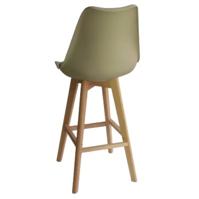 BERG-STOOL σκαμπό ψηλό ξύλο pp ΜΟΚΑ, 49x54xH106/67