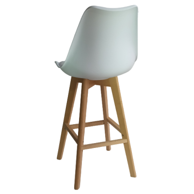 BERG-STOOL σκαμπό ψηλό ξύλο pp ΛΕΥΚΟ 49x54xH106/67