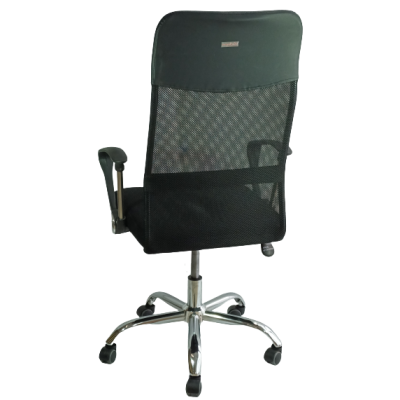 HC-B17 πολυθρόνα γραφείου ύφασμα mesh ΜΑΥΡΗ, 59x51x107/117