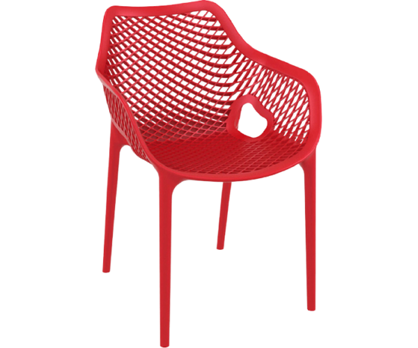 PC-047A πολυθρόνα polypropylene ΚΟΚΚΙΝΗ, 57x60x81